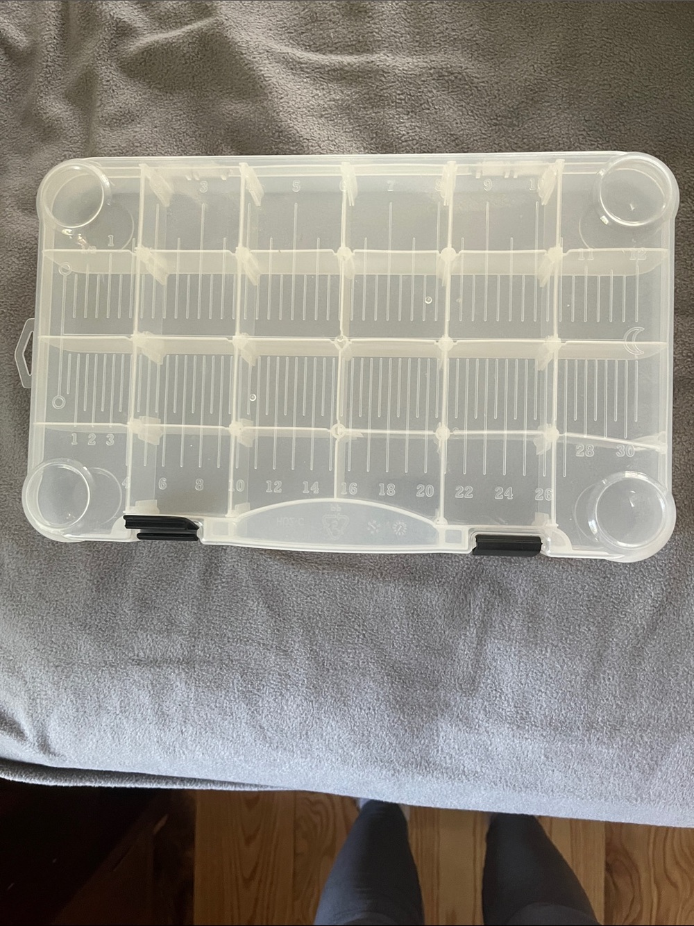 Clear Plastic Compartment Organizer Box